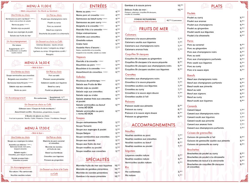 Saigon - Menu Image 1
